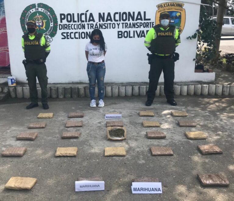 capturan a mujer con marihuana