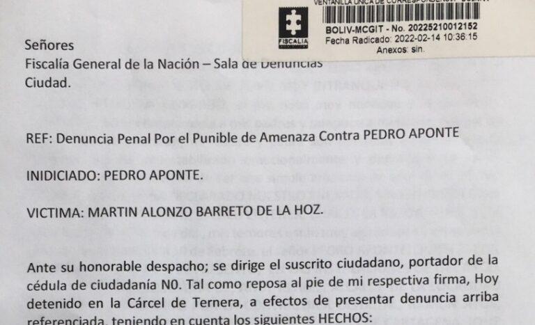 DENUNCIA DE BARRETO