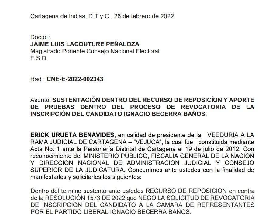 PRESENTACION DE RECURSO