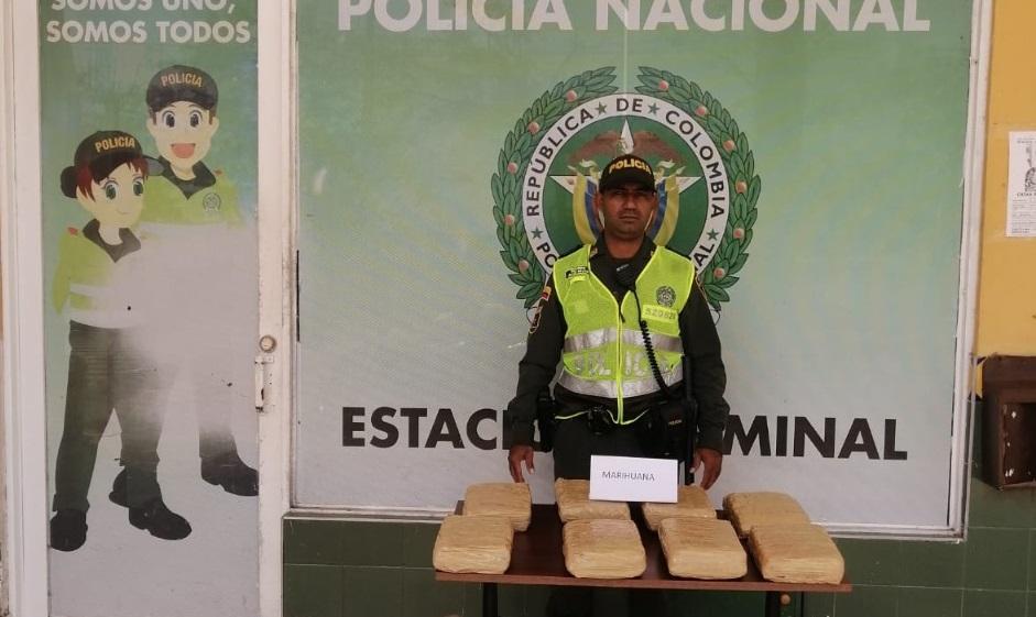 marihuana en la terminal