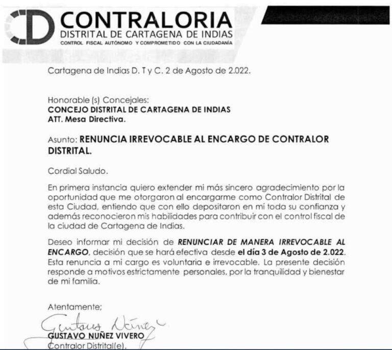 CARTA DE RENUNCIA
