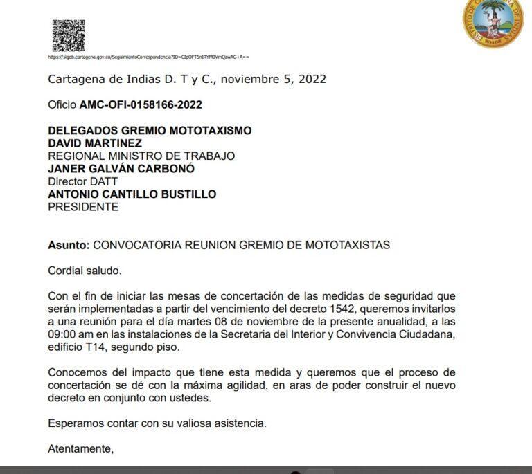 CARTA DE CONCILIACION