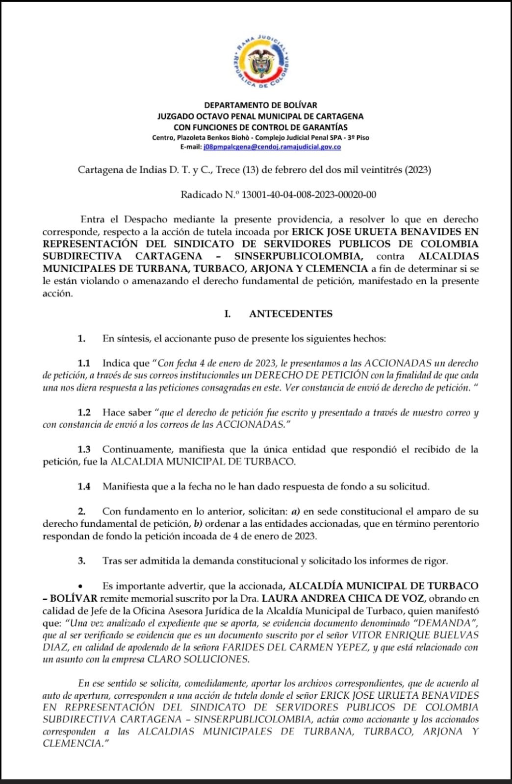 tutela de urueta