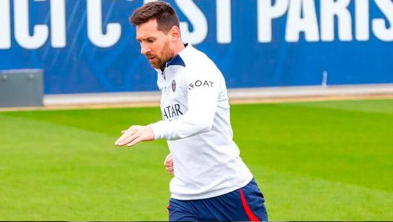 messi en entrenamiento