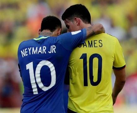 neymar y james