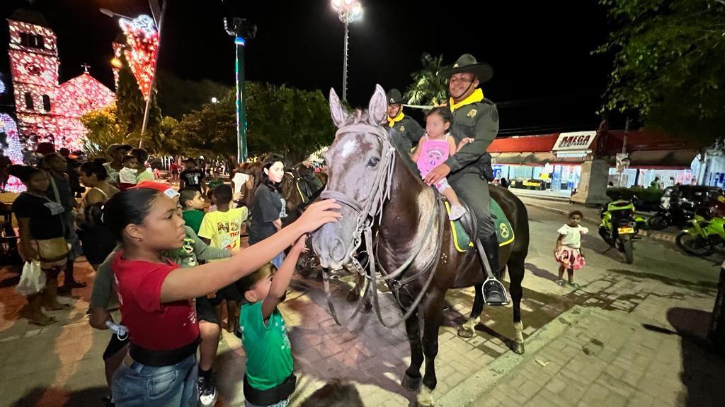 en el caballo