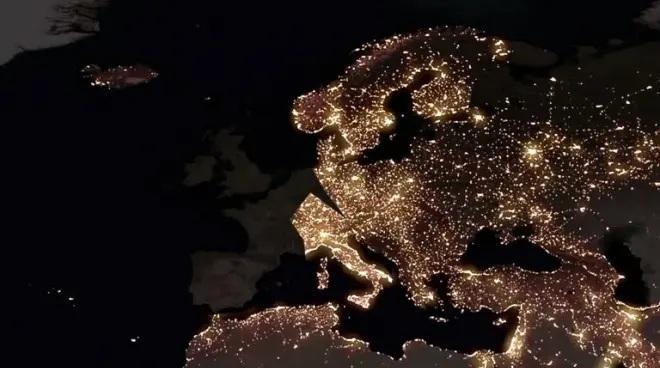 SIN LUZ EN EUROPA