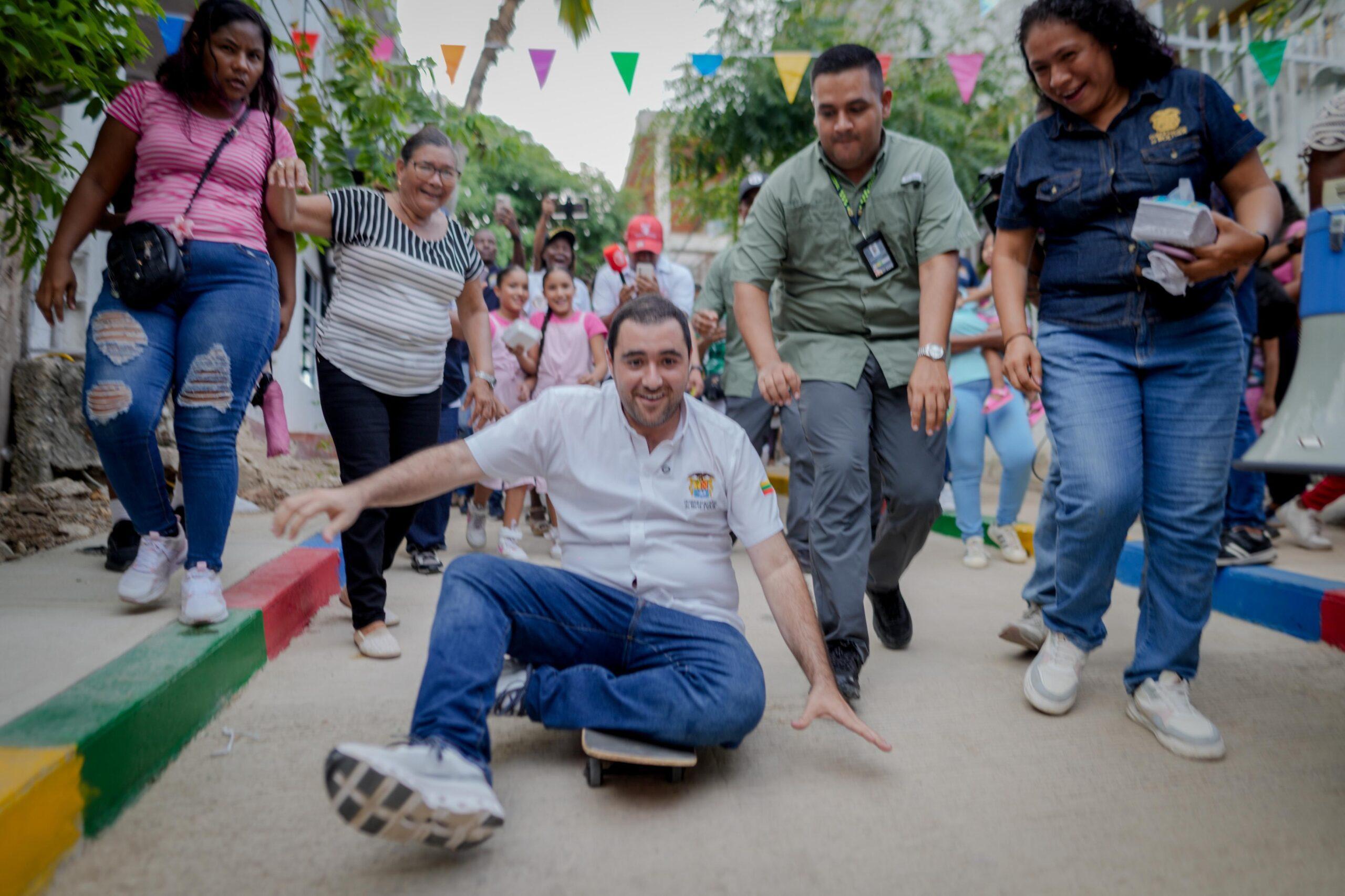montado en patineta