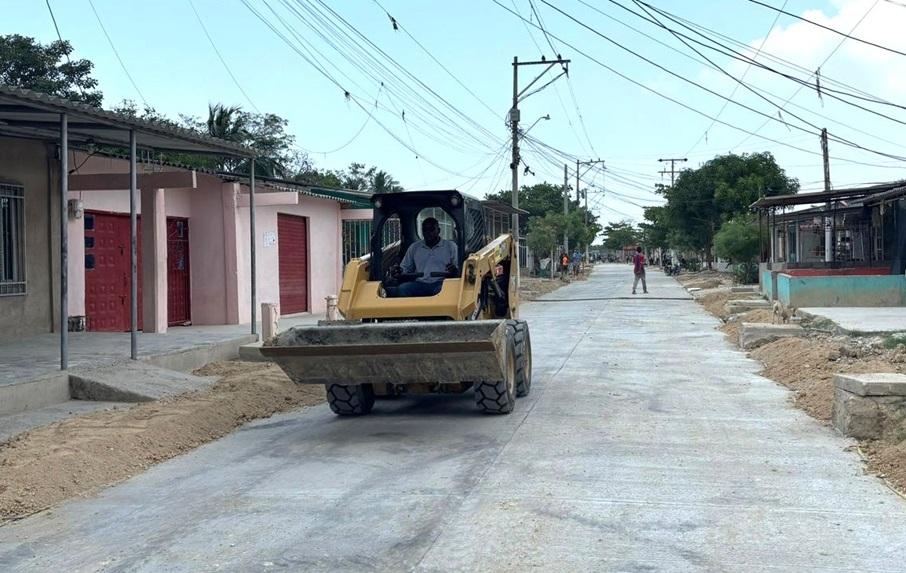 la maquinaria en la via