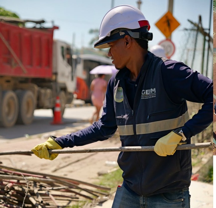 con la varilla en la mano